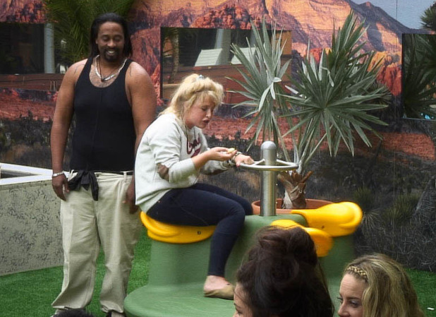Caroline and Adam in the Big Brother garden