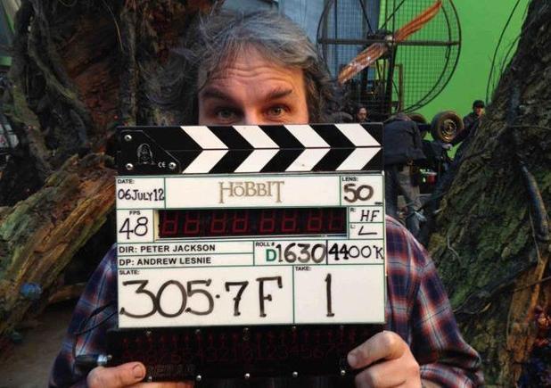 Peter Jackon on the set of 'The Hobbit' in New Zealend