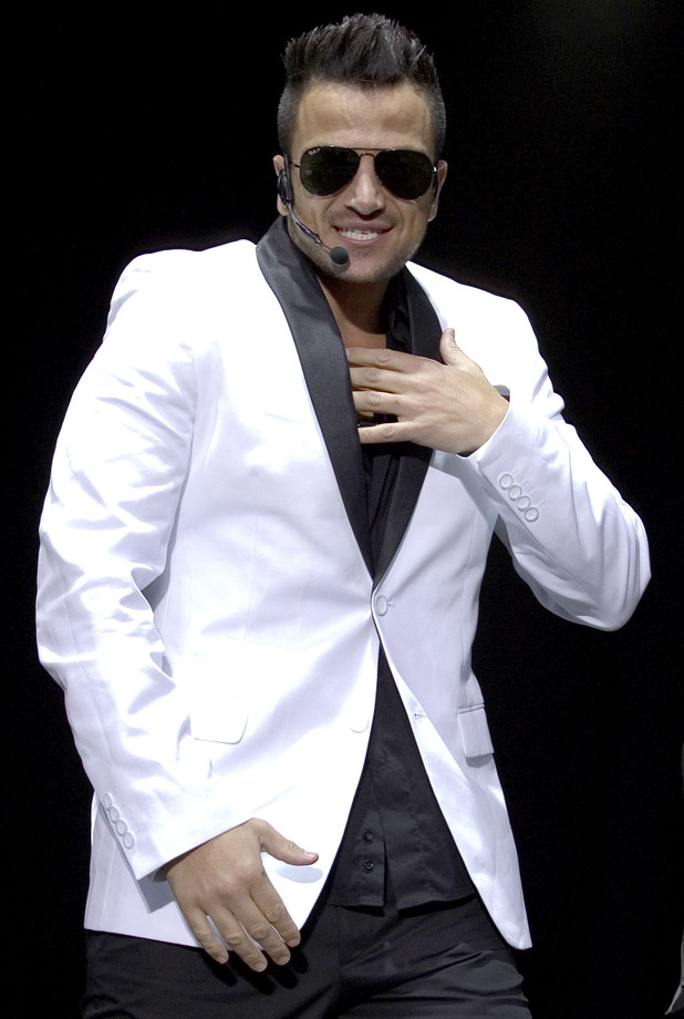 Peter Andre performing live at Hamilton Park Racecourse.