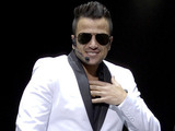 Peter Andre performing live at Hamilton Park Racecourse.