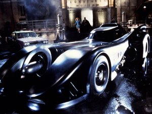 Tim Burton's revamped Batmobile 