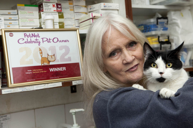 Celia Hammond with her cat Mary