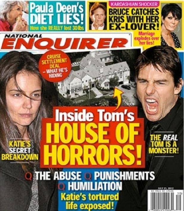 Tom Cruise on the cover of 'National Enquirer'