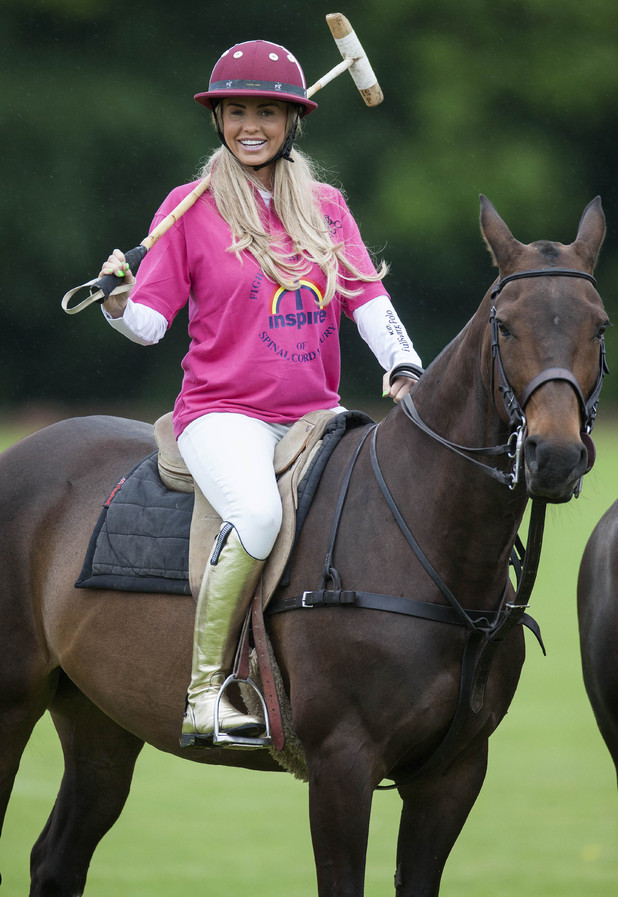 Katie Price at the Tidworth Polo Event, Wiltshire.
