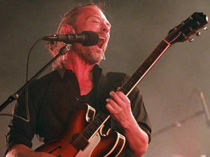 Thom York of Radiohead performing live on stage during the Optimus Alive Festival in Lisbon