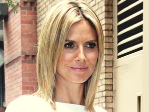 Model and actress Heidi Klum outside the ABC Studios in New York after appearing on 'Live With Kelly'