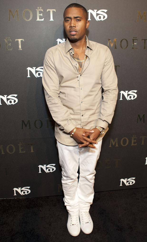 American rapper Nas poses at Rose Lounge in New York during his 'Life Is Good