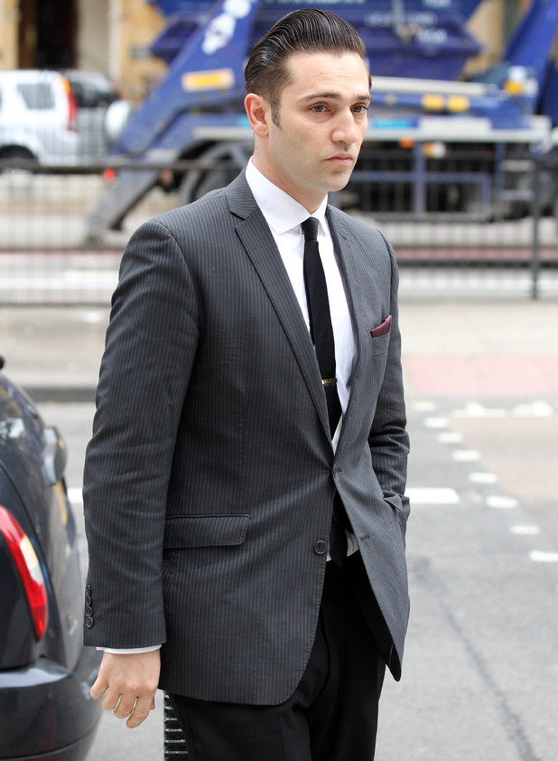 Amy Winehouse's former boyfriend Reg Traviss appears at Westminster Magistrates' Court where he is charged with two counts of rape