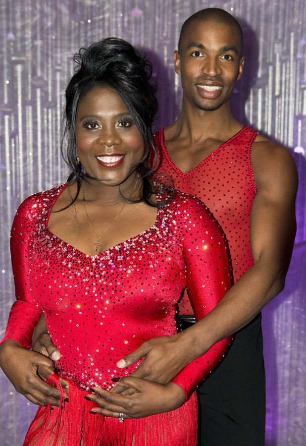 Tessa Sanderson with partner Yannick Bonheur