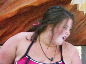 Big Brother 2012 - Day 48: Becky during the 'spin break' task