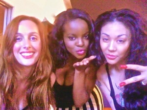 Mutya Keisha Siobhan in the recording studio.