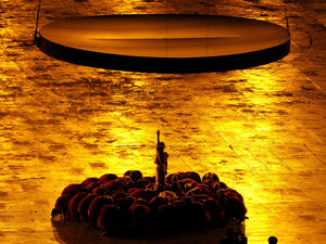 A dancing act during the Opening Ceremony