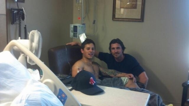 Christian Bale visits Colorado victims