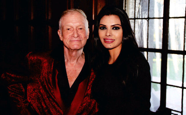 Sherlyn Chopra and Hugh Hefner