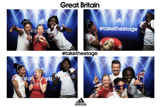David Beckham poses with stunned friends