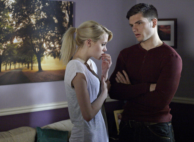 Lucy looks to Joey for reassurance that she's done the right thing. 