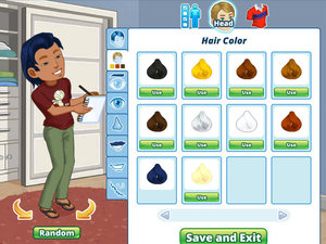 Screenshot of the ville game