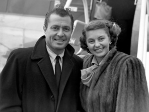American singing and film star, Tony Martin and his wife, ballerina Cyd Charisse.