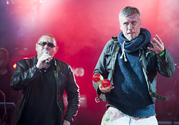 Camp Bestival 2012: Bez and Shaun Ryder of The Happy Mondays