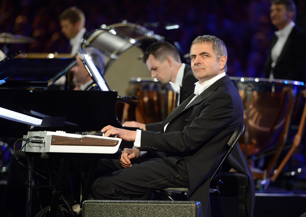 Rowan Atkinson appearing in the Opening Ceremony as the famous Mr. Bean
