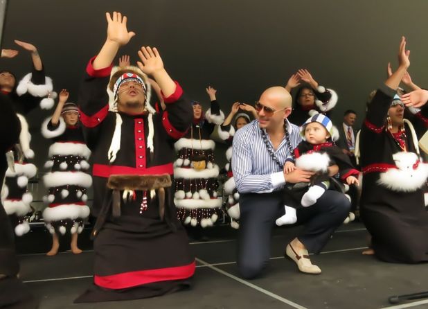 Pitbull visits the most remote Walmart in the United States, July 2012