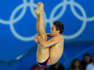 Tom Daley competes in the Men's 10m Platform Final.