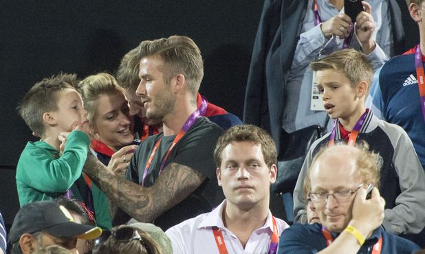 David, Cruz and Romeo Beckham