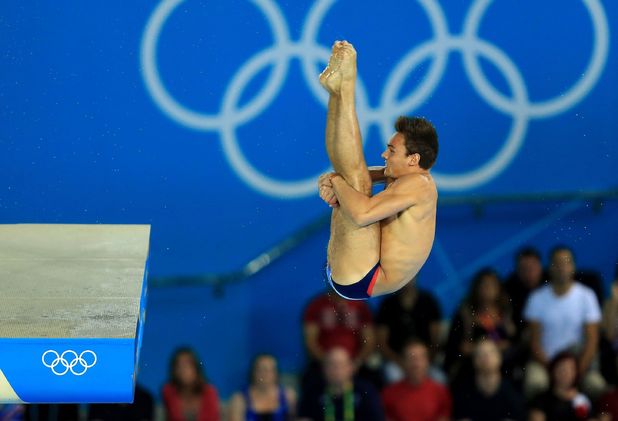Tom Daley competes in the Men's 10m Platform Final.