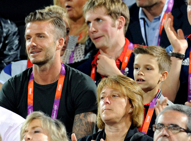 David Beckham and Romeo Beckham