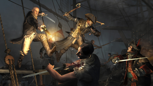 Assassin's Creed 3 naval warfare ship attack