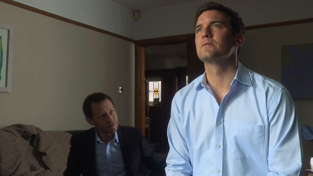 Jimmi Clay tries to comfort Daniel Granger in Doctors