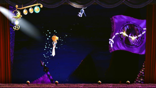 Puppeteer launching into the air