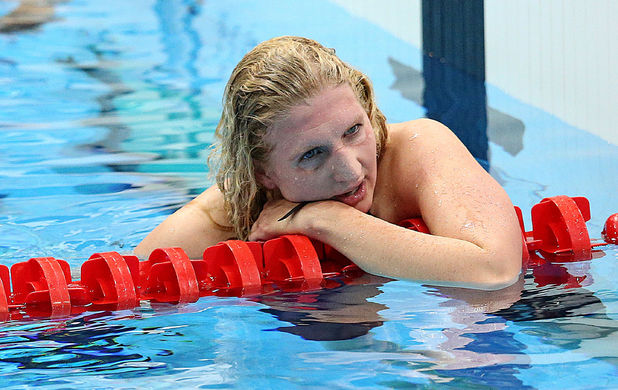 Rebecca Adlington, after finishing third in the Women's 800m Freestyle Final, London 2012
