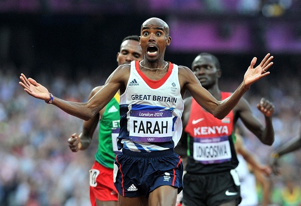 Mo Farah, wins the Men's 5000m Final