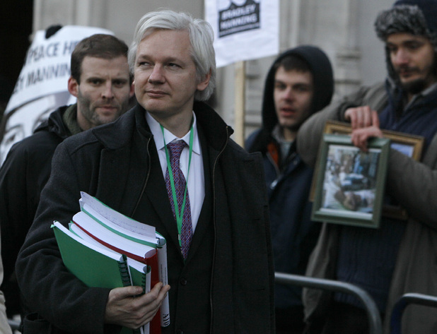 Julian Assange at the Supreme Court of the United Kingdom, February 1 2012