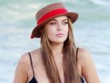 Lindsay Lohan, Malibu beach, bikini