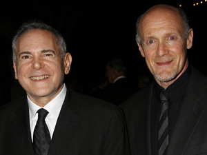 Craig Zadan, left, and Neil Meron, producers of the film "Hairspray" arrive at the Santa Barbara International Film Festival's Kirk Douglas Award for Excellence in Film presented to actor John Travolta
