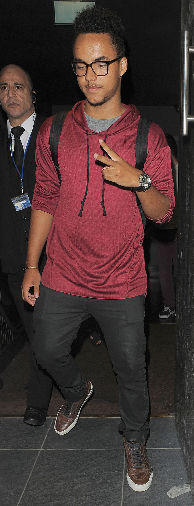 Connor Cruise leaves Chinawhite nightclub,