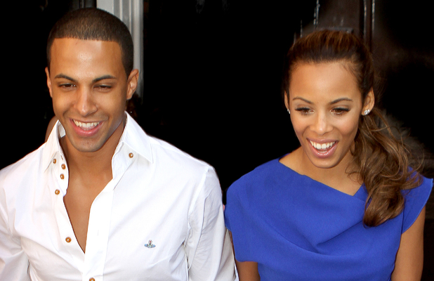 Marvin Humes and Rochelle Wiseman
leaving their hotel for the first time as husband and wife following their wedding, which took place on Friday (July 27) at Blenheim Palace