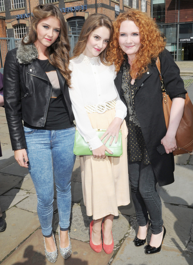 Brooke Vincent, Paula Lane and Jennie McAlpine take a break from the cobbles of Weatherfield.