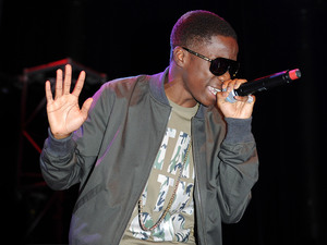 Tinchy Stryder performs at Peace Mix gig.