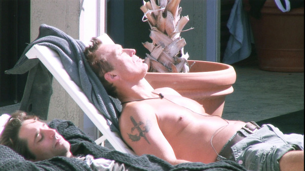Martin tops up his tan.