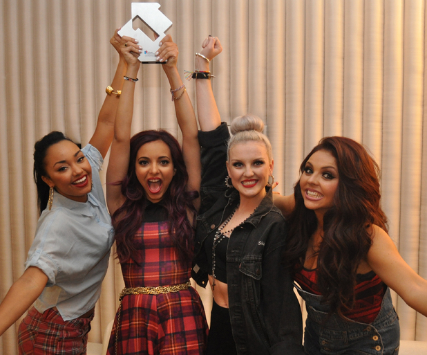 Little Mix celebrate reaching No 1 with their single 'Wings'