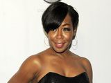 Actress Tichina Arnold poses at the premiere of the film "Laugh at My Pain" in Los Angeles