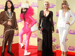 Ezra Miller, Miley Cyrus, Taylor swift, MTV VMAs 2012