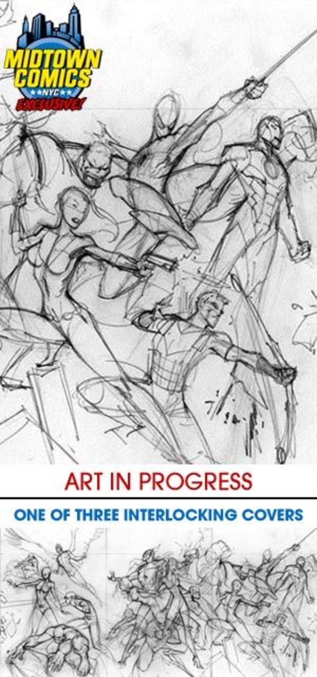 Avengers #1 sketch variant covers