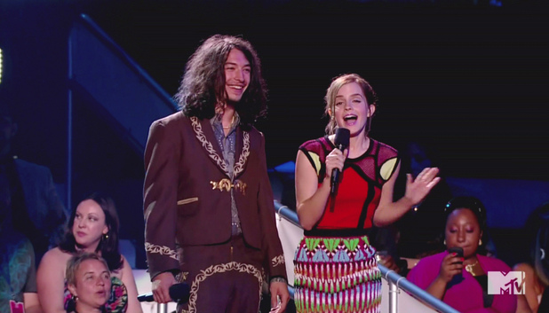 Ezra Miller and Emma Watson 