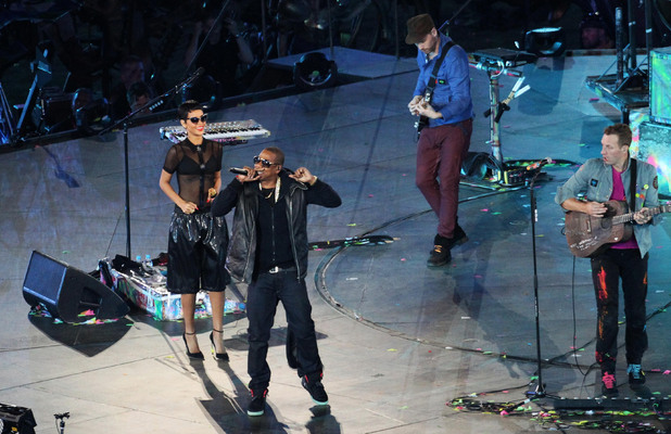 Jay-Z, Rihanna and Coldplay at the Paralympics closing ceremony
