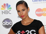 Alicia Keys at the Stand up to Cancer ball held at The Shrine Auditorium in Los Angeles.