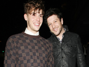 Aiden Grimshaw and Matt Cardle outside the Rose Club.